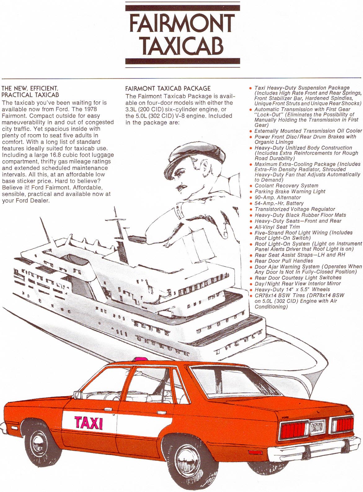 1978 Ford Fairmont Taxicab Folder Page 4